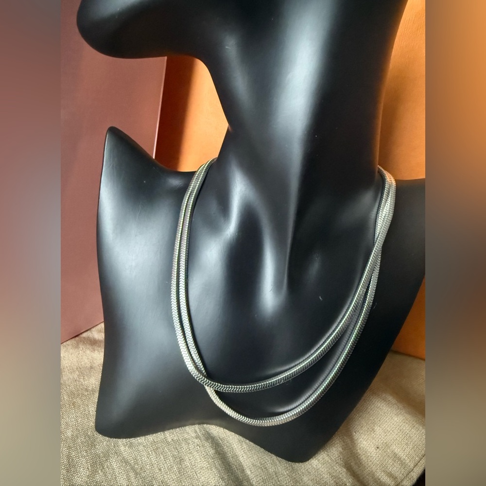 Vintage Silver Plated Over Brass Choker Necklace